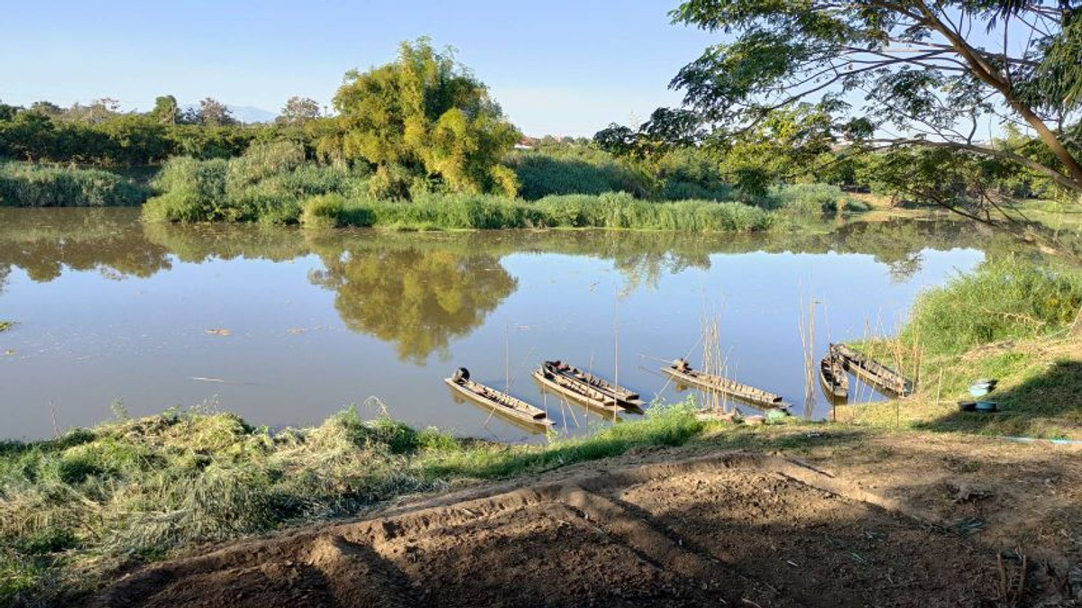 For SaleLandLamphun : ⚡ Land for sale next to the Ping River, Ban Wang Phang, Soi 1, Wang Phang Subdistrict, Wiang Nong Long District, Lamphun Province, size 3-1-34 rai, whole plot ⚡