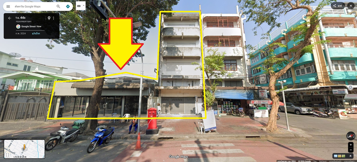 For SaleShop HouseRama 8, Samsen, Ratchawat : Commercial building for sale, 4 and a half floors, has a roof terrace, and 28 square meters of land.