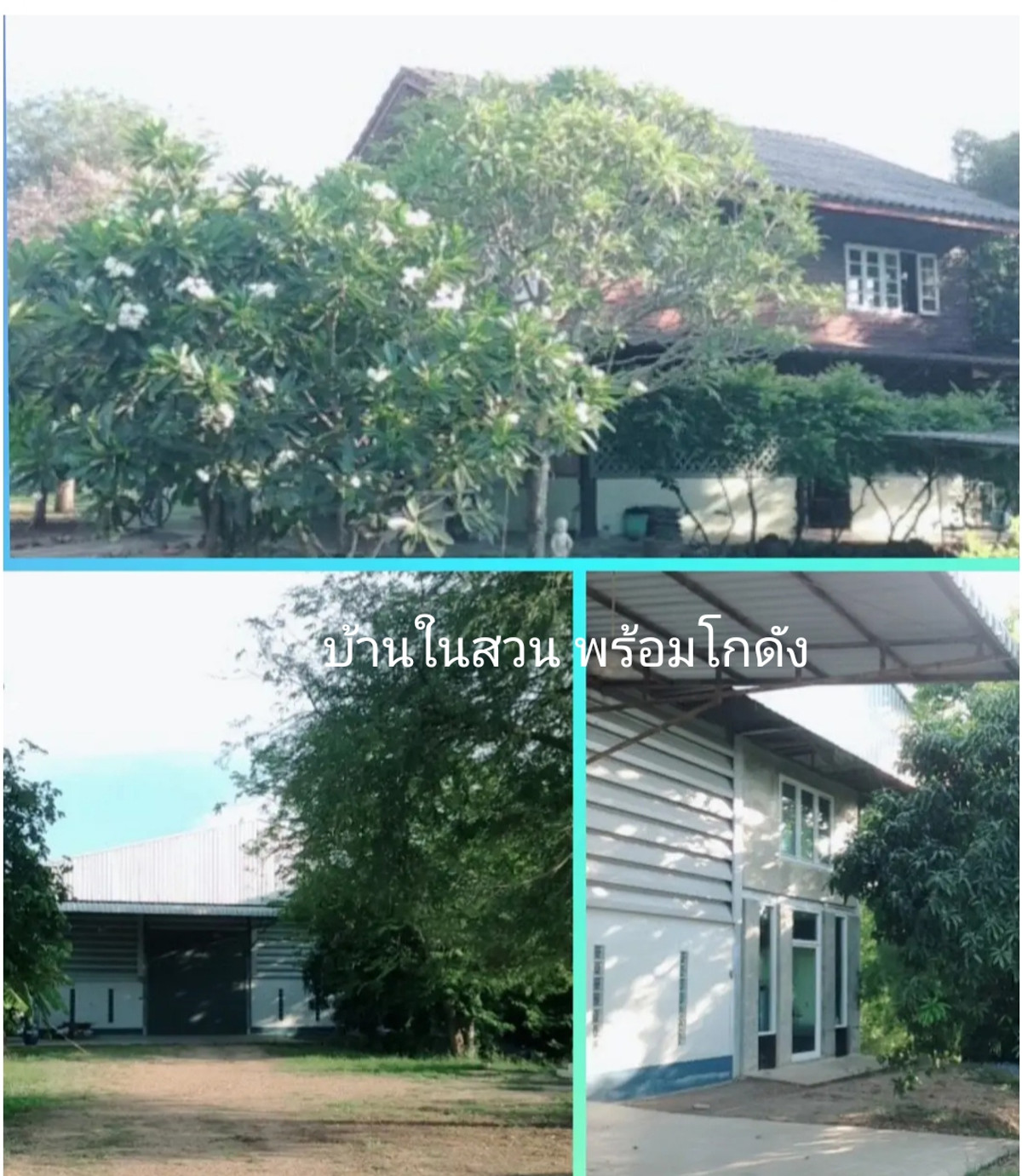 ขายบ้านนครปฐม : ขายบ้านในสวน พร้อมโกดังเก็บของ