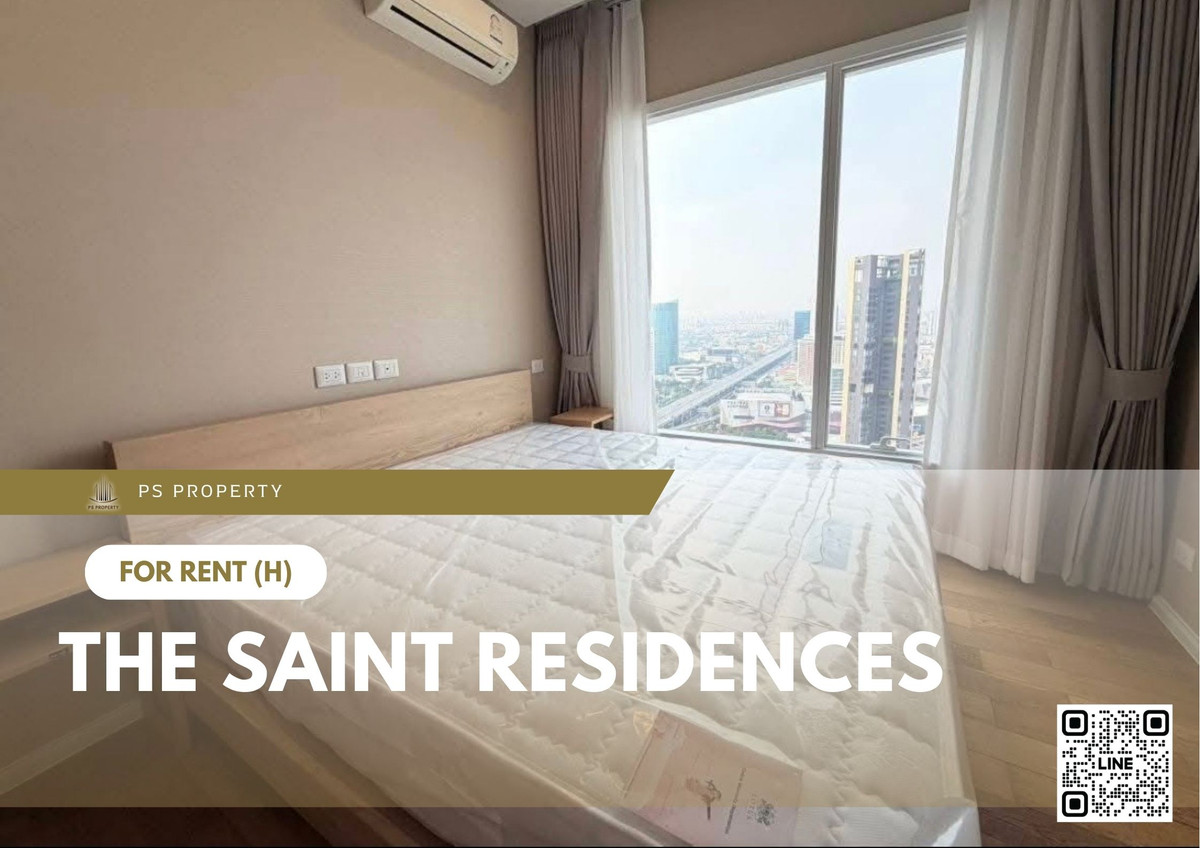 For RentCondoLadprao, Central Ladprao : For Rent ✨ The Saint Residences ✨ Fully furnished with appliances, near BTS Ha Yaek Ladprao.