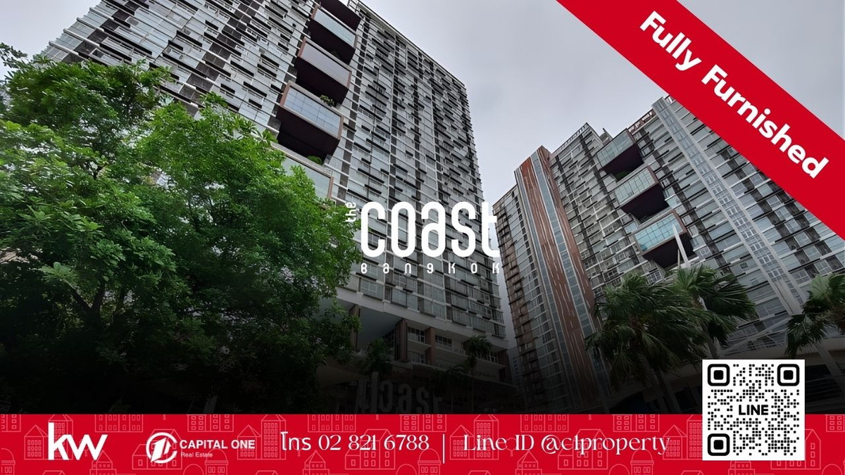 For RentCondoBangna, Bearing, Lasalle : 🏙️ For rent: The Coast Bangkok (The Coast Bangkok) ✨Luxury condo, large room 52 sq m., decorated with premium built-ins throughout the room | Next to Sky Walk, walk to BTS Bangna, only 450 m. 🚆🛋️