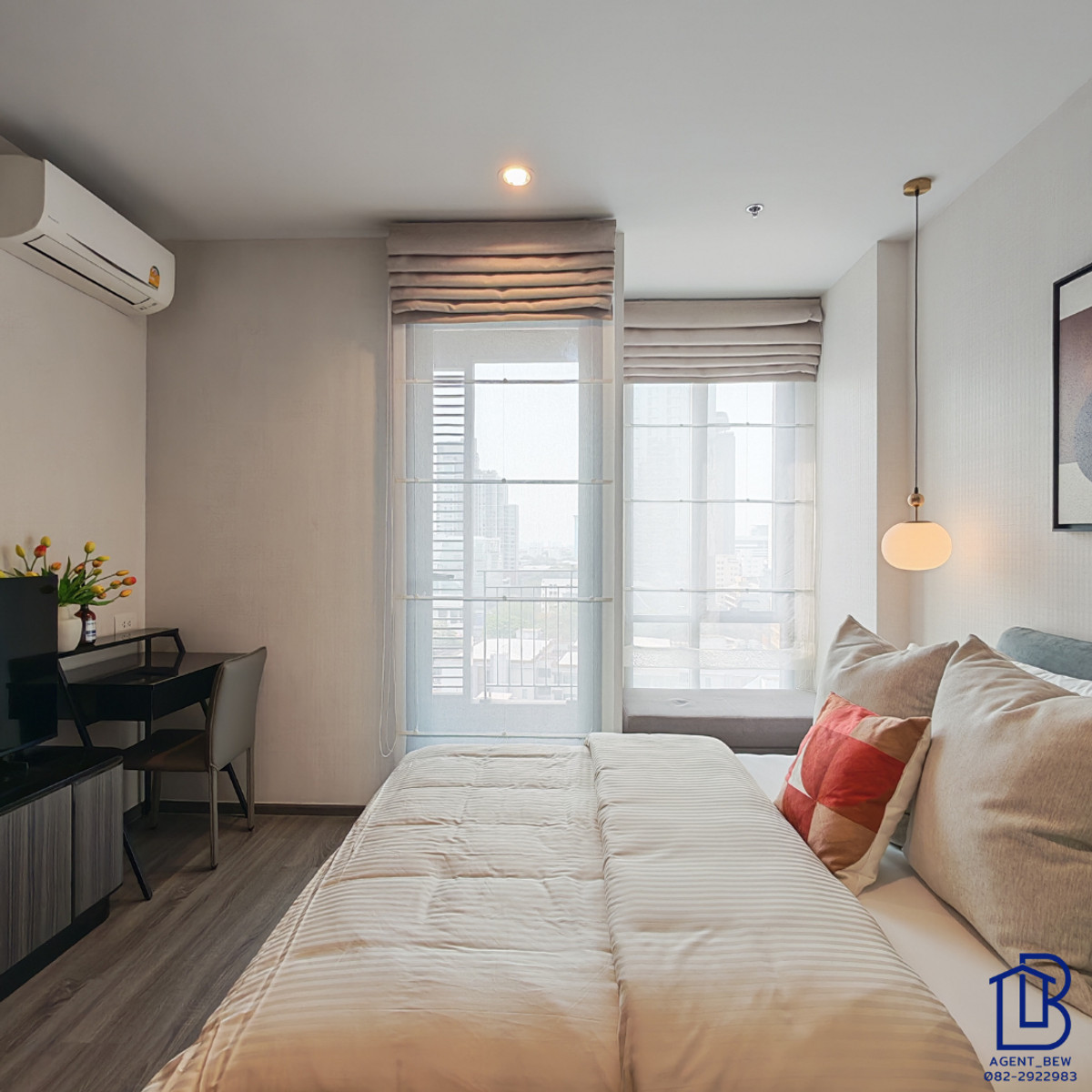 ให้เช่าคอนโดราชเทวี พญาไท : ✅ห้องใหม่พร้อมเข้าอยู่✅ ไอดีโอ โมบิ รางน้ำ 35 ตรม. บานสไลด์ 20,000 บาทต่อเดือน