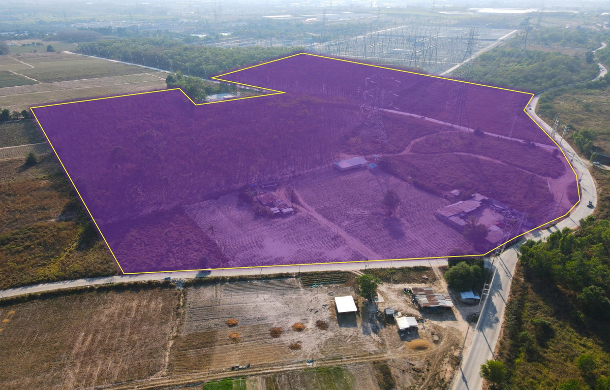 ขายที่ดินระยอง : ขายที่ดิน มาบยางพร อ.ปลวกแดง ระยอง (Zone อุตสาหกรรม มีไฟฟ้า Support) เนื้อที่ 86 ไร่ ถนนกว้าง 8-15 m.