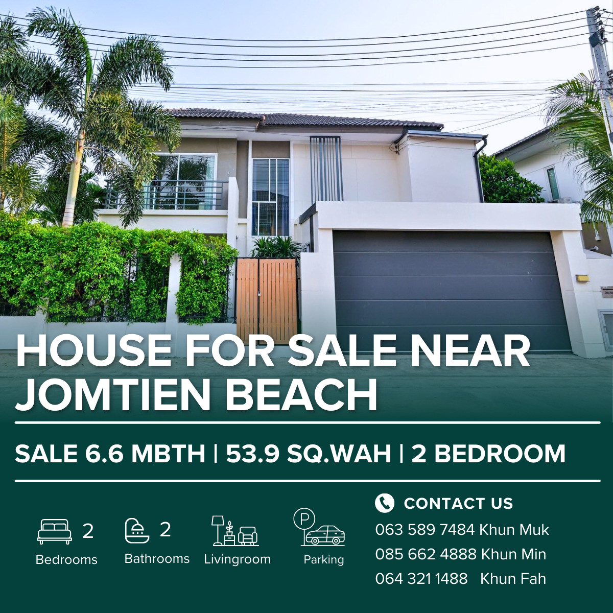 ขายบ้านพัทยา บางแสน ชลบุรี สัตหีบ : 🏡 Corner House for Sale in Pruksa Nara Chaiyapruek 2 – Jomtien | Near Jomtien Beach | Only 6.6 Million THB