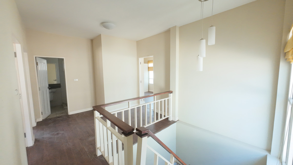 For SaleMin Buri, Romklao : Semi-detached house with detached house feel, Prompat Priva, lots of space, 144 sq m., project main line. Answering the needs of starting families