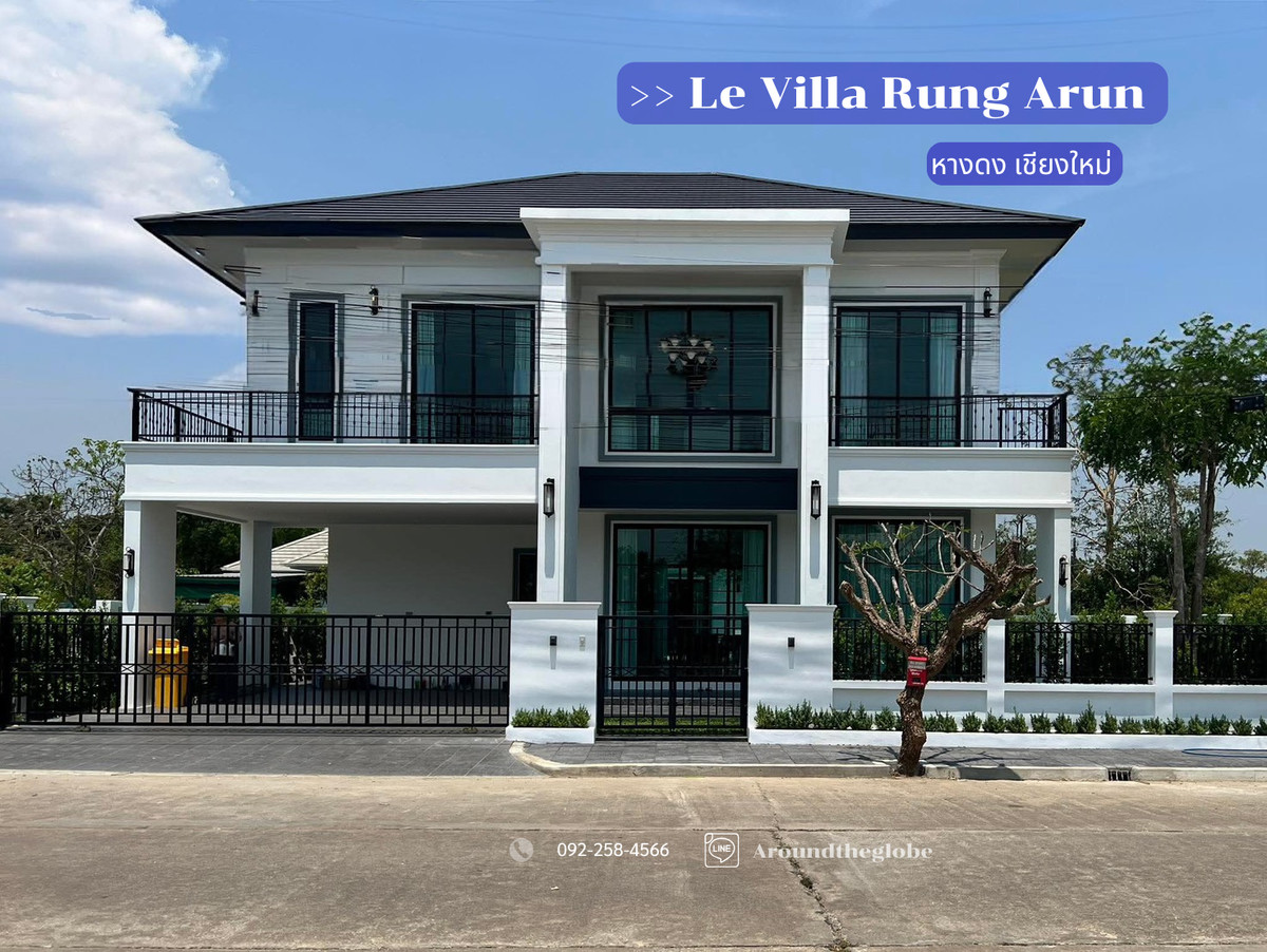 For SaleChiang Mai : Le Villa Rung Arun, large pool villa, special type, newly built, beautifully decorated, ready to move in, in a prime location, Kad Farang area, Hang Dong, Chiang Mai.