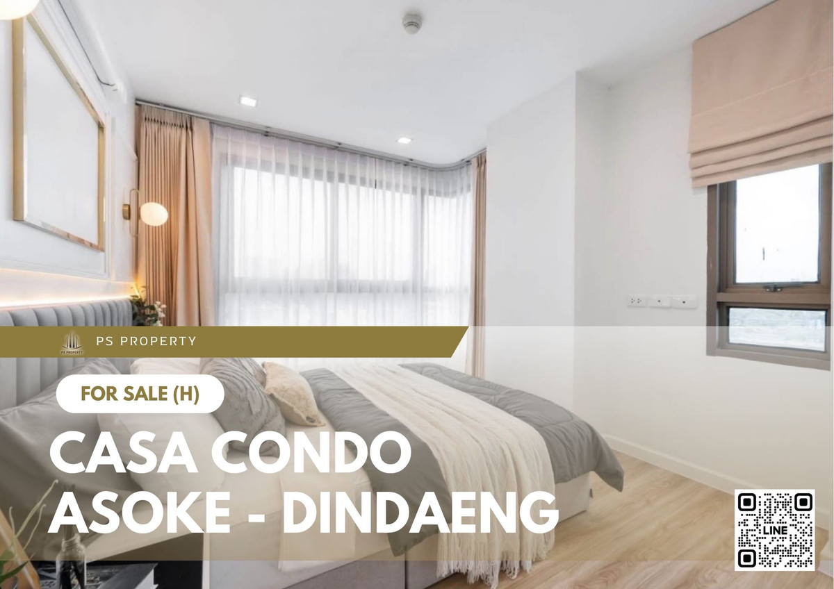 For SaleCondoRama9, Petchburi, RCA : Urgent Sale ✨ Casa Condo Asoke - Dindaeng ✨ Newly renovated, ready to move in immediately. Near MRT Rama 9.