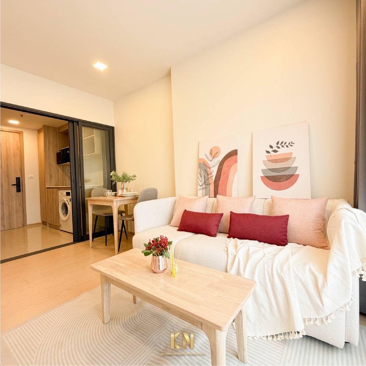 ให้เช่าคอนโดพระราม 9 เพชรบุรีตัดใหม่ RCA : The base urban rama9 พร้อมอยู่ ให้เช่าห้องใหม่มากๆ 1 ห้องนอน