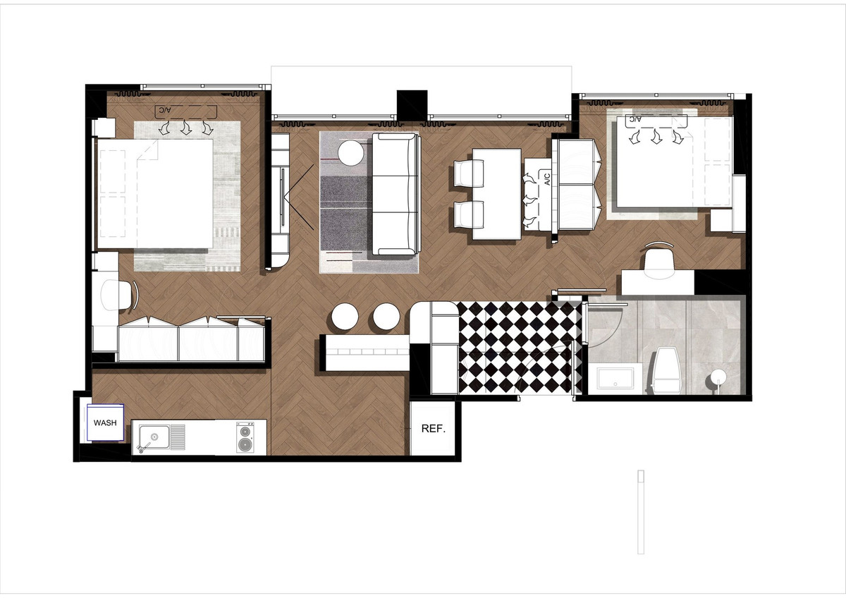 For SaleCondoRatchadapisek, Huaikwang, Suttisan : Garden Place Condominium / 2 Bedrooms (FOR SALE), Garden Place Condominium / 2 Bedrooms (For Sale) TARN262