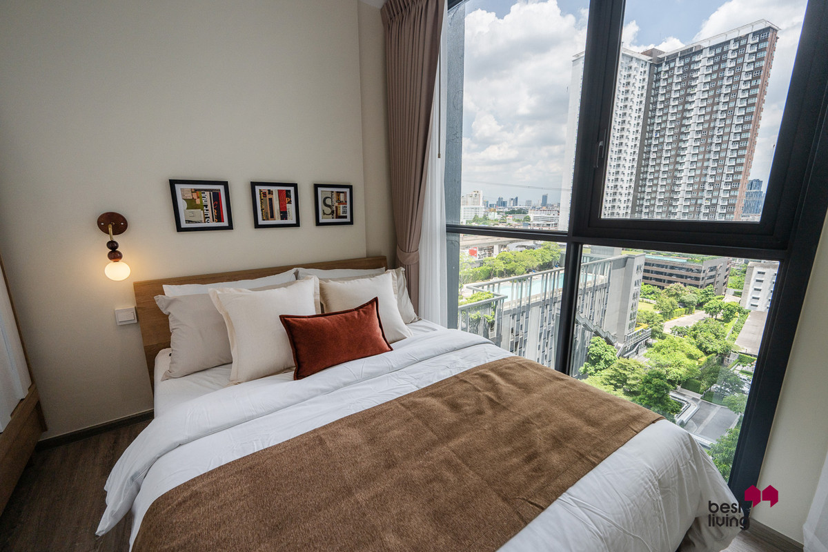 For SaleCondoBang Sue, Wong Sawang, Tao Pun : Condo next to MRT Wong Sawang, high floor, closed kitchen, beautiful view.