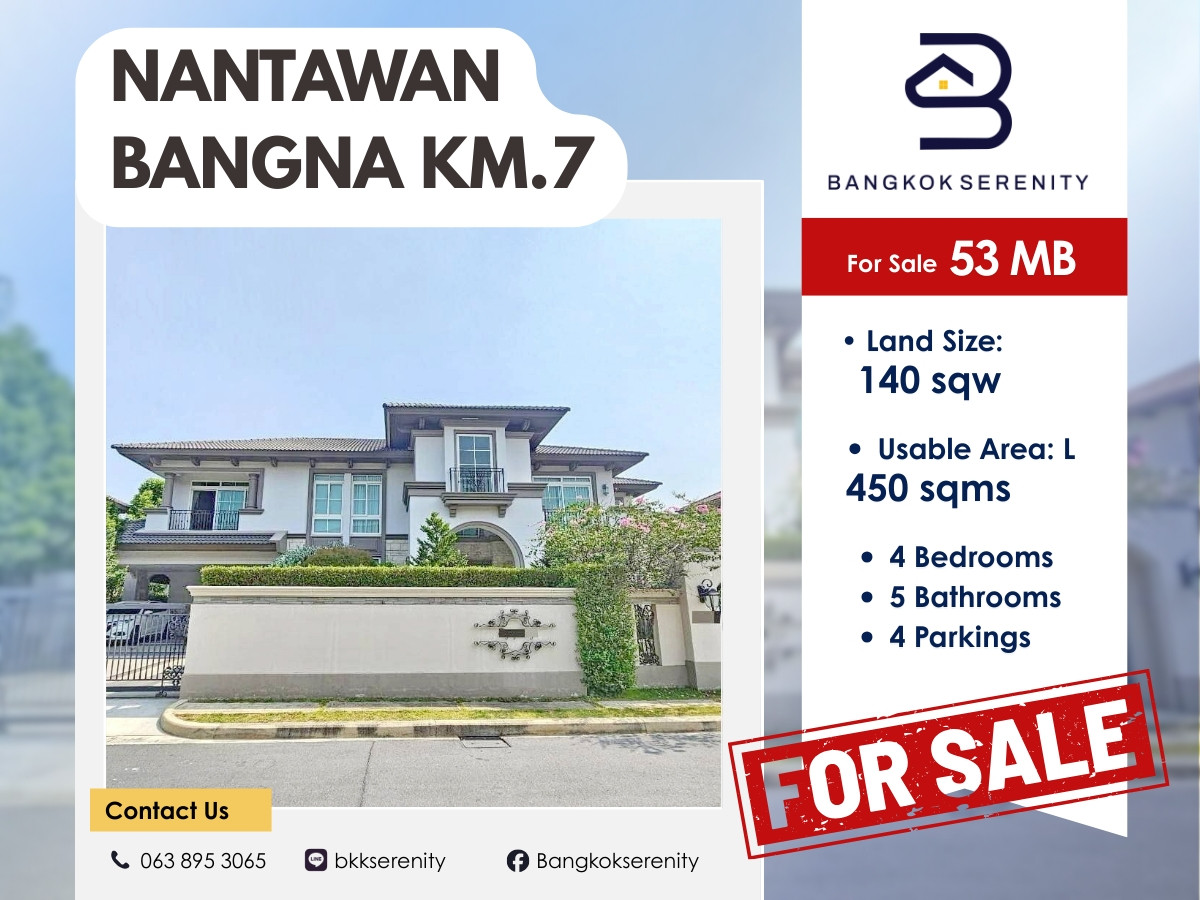 For SaleHouseBangna, Bearing, Lasalle : Luxury house for sale Nantawan Bangna Km.7 Type L