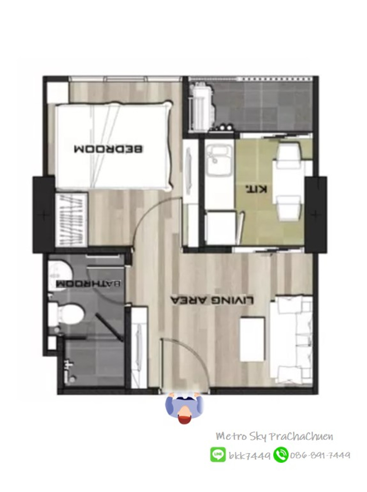 For SaleCondoBang Sue, Wong Sawang, Tao Pun : ✅✅Condo for sale, Metro Sky Bang Sue-Prachachuen, 1 bedroom, 1 bathroom, pool view, price lower than appraisal. Bang Son BTS Station