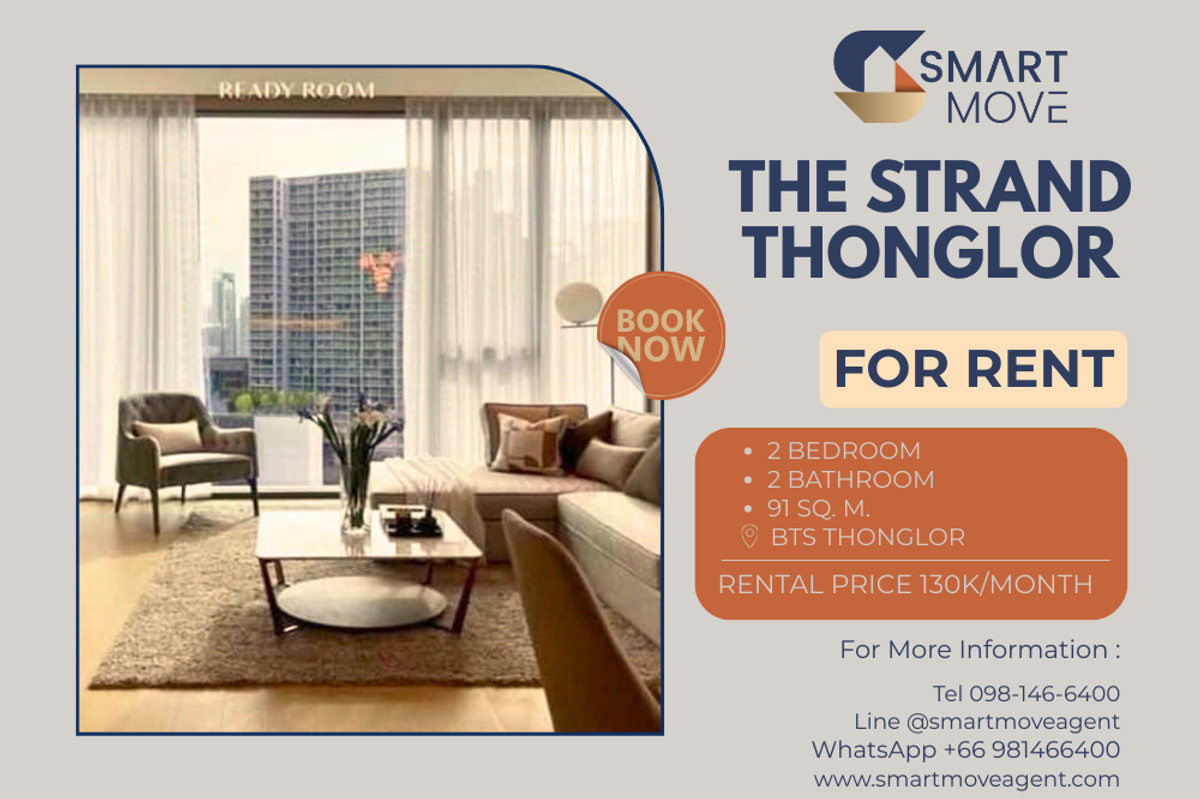 For RentCondoSukhumvit, Asoke, Thonglor : 🔥 For Rent !!  SUPER LUXURY Condo !! prime area, city view !! 🔥 Code C20231100296..........The Strand Thonglor, 2 bedroom, 2 bathroom, high floor 21++, furnished, ready to move in📣📣