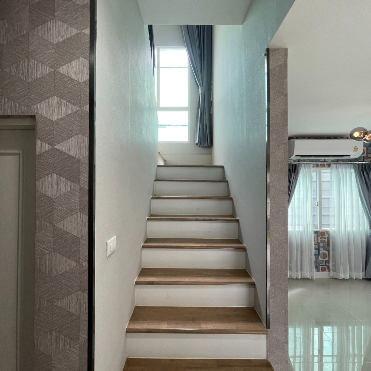 For RentSamut Prakan,Samrong : K-6748 For rent! Twin house Grand Pleno Mega Bangna, ready to move in, near Mega Bangna.