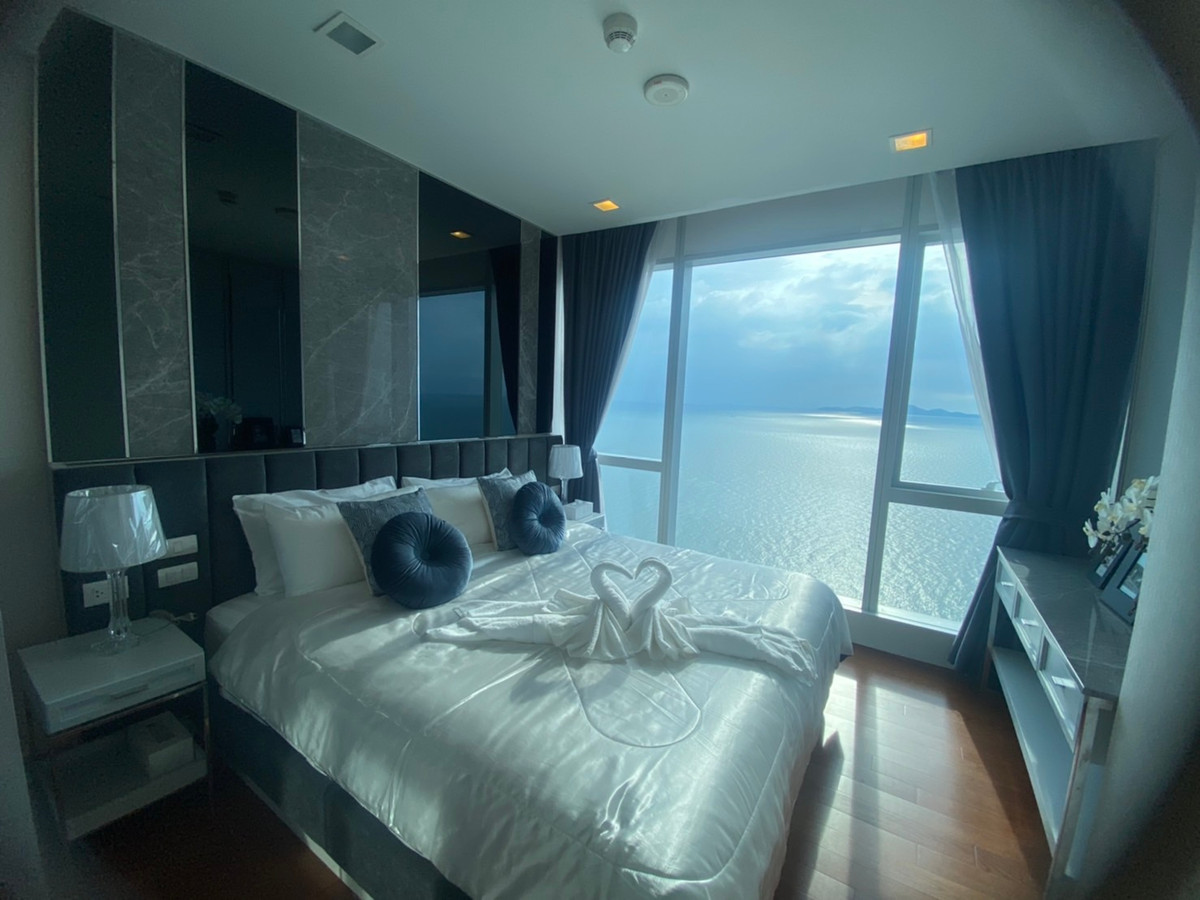 ให้เช่าคอนโดพัทยา บางแสน ชลบุรี สัตหีบ : for rent condo the palm wongamat beach front 1 Bed hight floor (S03-2003) 