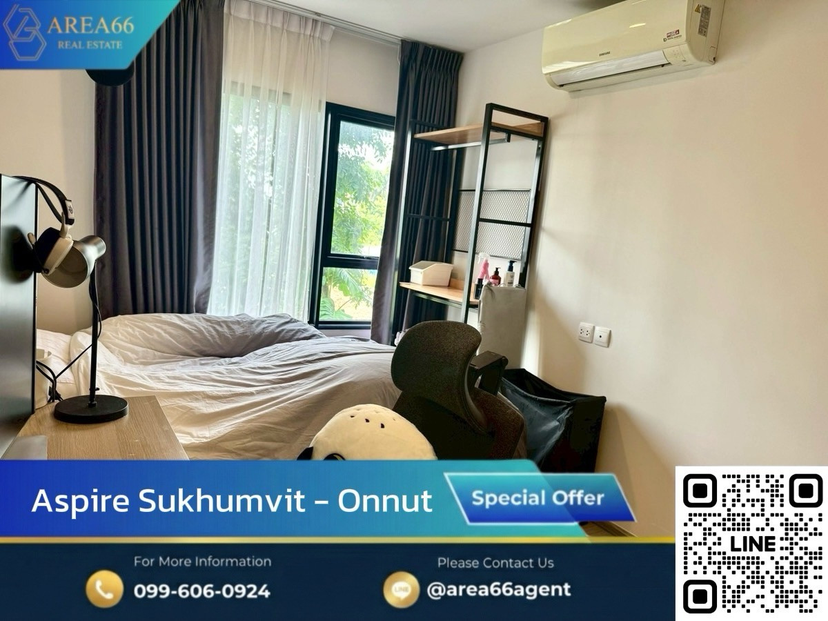 For SaleCondoOnnut, Udomsuk : 🔥Room in good condition, good price, worth investing and living in. Aspire Sukhumvit - Onnut