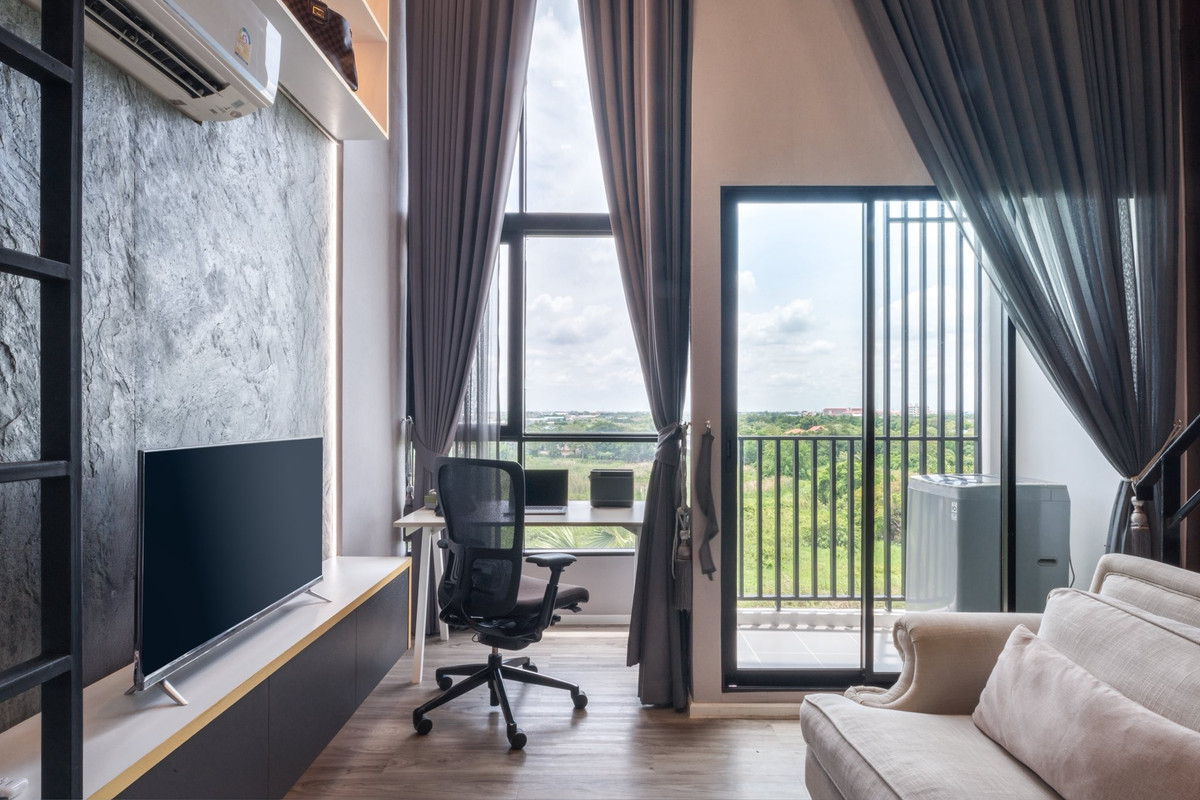 For RentCondoPhutthamonthon, Salaya : ⭐️ Kave Mutant Salaya ⭐️ 1 bedroom, 34 sq m. Furniture and electrical appliances are ready to move in.