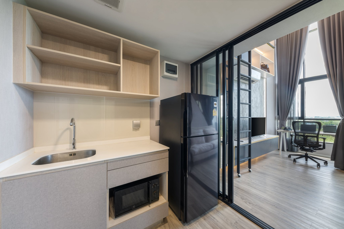 For RentCondoPhutthamonthon, Salaya : ⭐️ Kave Mutant Salaya ⭐️ 1 bedroom, 34 sq m. Furniture and electrical appliances are ready to move in.