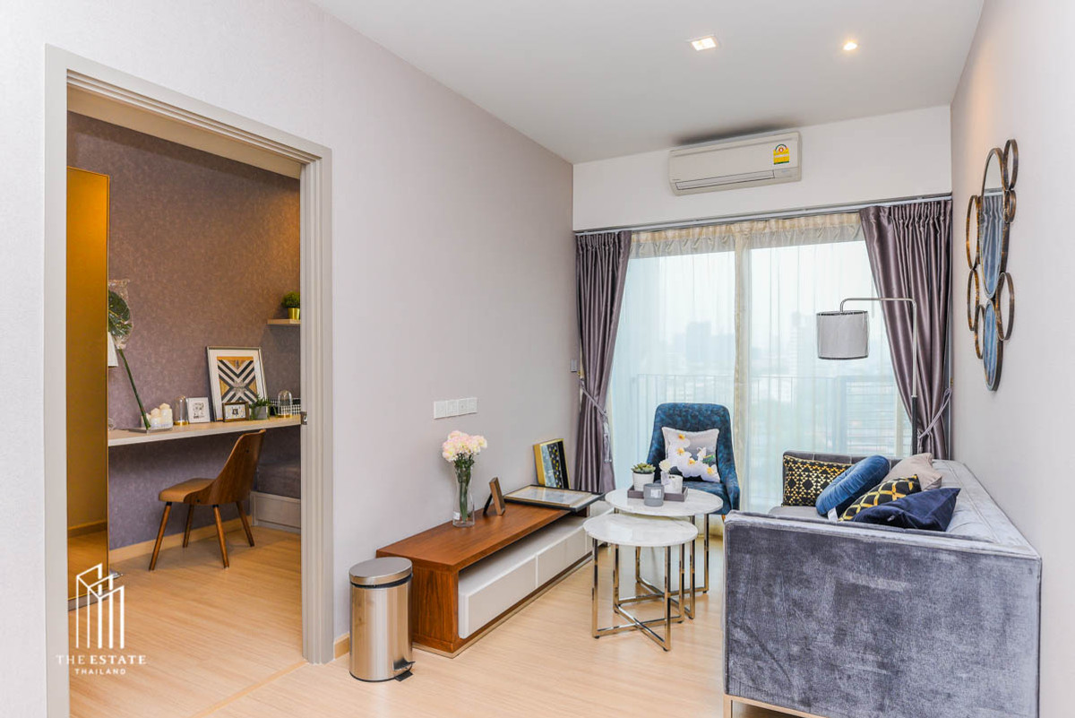 For RentCondoOnnut, Udomsuk : Condo for RENT Whizdom Connect, corner room, north direction. Flexi Room: This room is a 2nd bedroom or can be made into a multi-purpose room @26,000 Baht