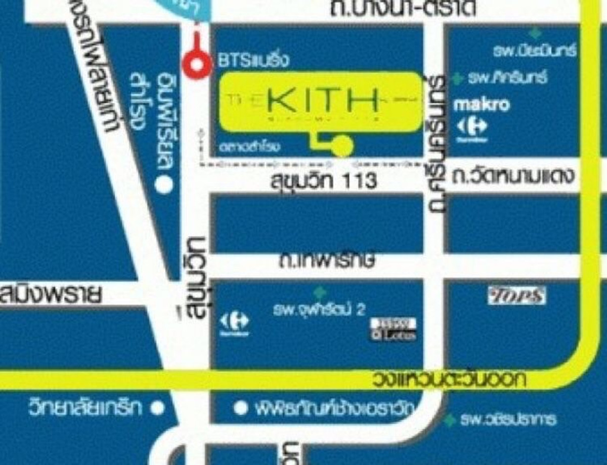 For RentCondoSamut Prakan,Samrong : Condo for rent, The Kith Sukhumvit 113, Sukhumvit Srinakarin (The Kith Condo), ready to move in (nice society)