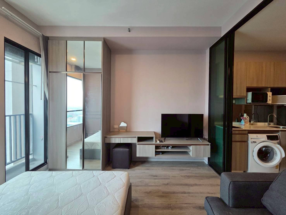 For RentCondoRamkhamhaeng, Hua Mak : PFD-08015 For rent, Knightsbridge Collage Ramkhamhaeng, studio 23 sq m., 16th floor, near MRT Lam Sali.