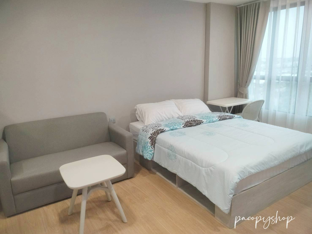 For RentCondoPathum Thani,Rangsit, Thammasat : Reserve price dropped! Atmoz Kanaal Rangsit, separate kitchen, fully decorated, common area 24 hours, near Future Park, only 10,000.- (negotiable if staying long!) ✨