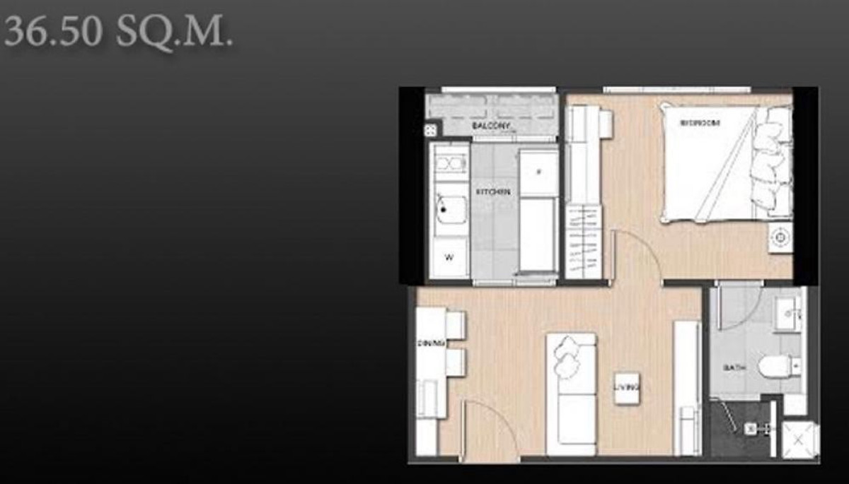ขายคอนโดสะพานควาย จตุจักร : ขาย - ให้เช่า 1 นอน 36.98 ตรม หน้ากว้าง 7.8 เมตร 6,0900,00 เช่า 21,500