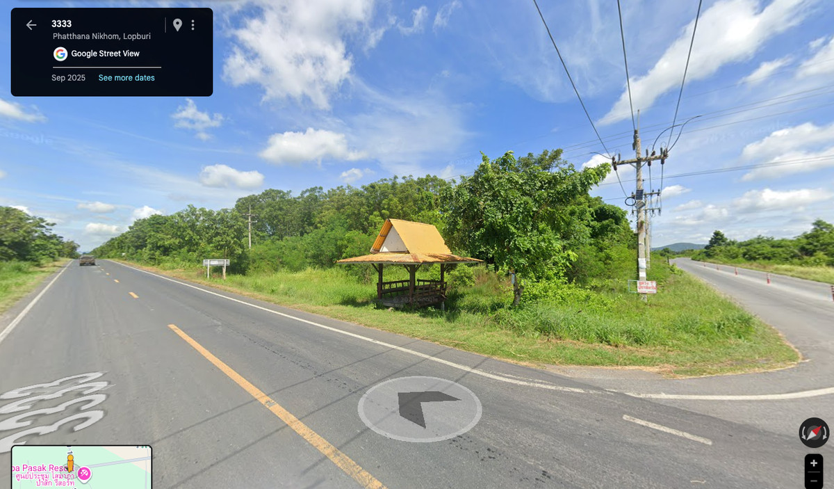 For SaleLandLop Buri : Beautiful land for sale, next to Highway 3333, Phatthana Nikhom, Lopburi, near Khao Phraya Doen Thong - 8 rai 260 sq m.