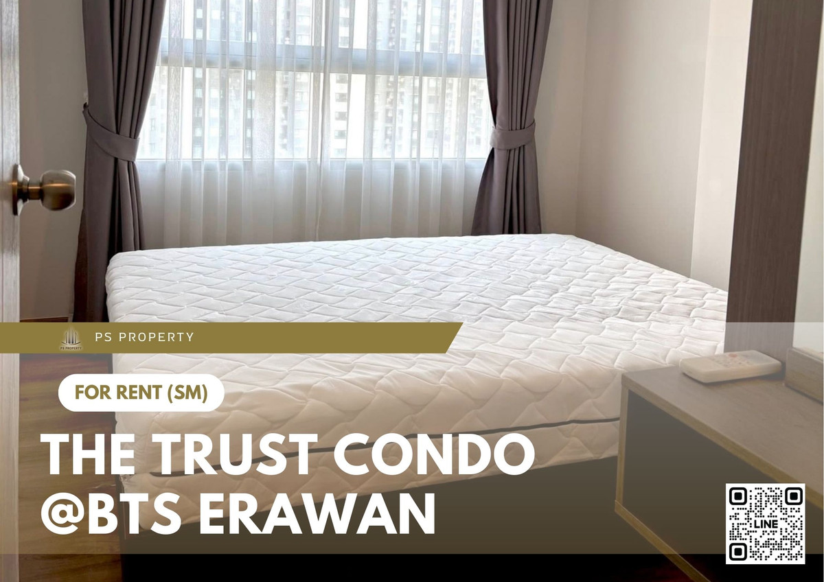 For RentCondoSamut Prakan,Samrong : For rent 📍 The Trust Condo @BTS Erawan 📍 Fully furnished with appliances. Near BTS Erawan.