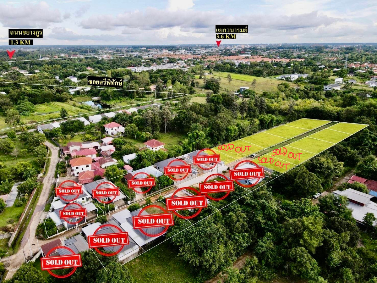 ขายที่ดินอุบลราชธานี : 🔥  เหลือเพียง 6 แปลงเท่านั้น‼️ ขายที่ดินสวย  แบ่งแปลง  หน้ากว้างสี่เหลี่ยมจตุรัส  เป็นที่ดินใกล้เมือง   ใกล้สิ่งอำนวยความสะดวก   ราคาไม่แพง  เดินทางสะดวก