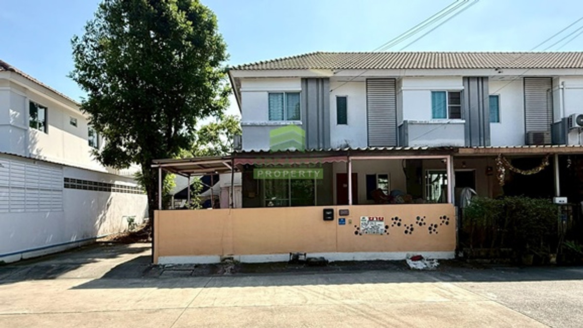 For SaleTownhomePathum Thani,Rangsit, Thammasat : 2-story townhouse for sale, Pruksa 92 Village, Rangsit, Lam Luk Ka, area 24.10 sq m, corner plot, convenient travel, near Future Park Rangsit.