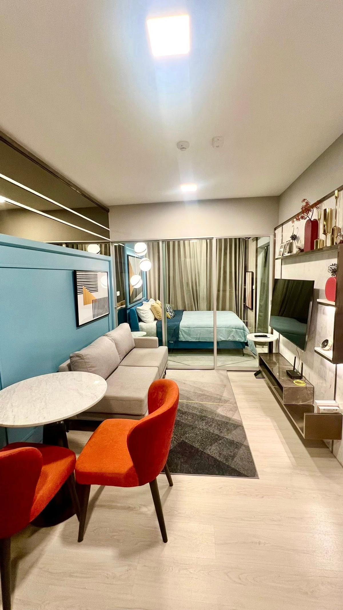 For RentCondoOnnut, Udomsuk : Plum Condo Sukhumvit 62, beautiful room, ready to move in.