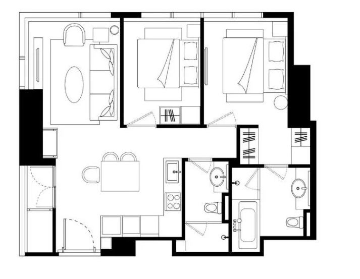 ให้เช่าคอนโดสุขุมวิท อโศก ทองหล่อ : 🔥ให้เช่าด่วน🔥LA CLEF Two - Bedroom Suite 65 ตร.ม. ใกล้ BTS ทองหล่อ 150 เมตร ห้องสวยพร้อมเข้าอยู่ + ฟรี Wi-fi + ทำความสะอาด 3 ครั้ง/สัปดาห์ + เลี้ยงสัตว์ได้