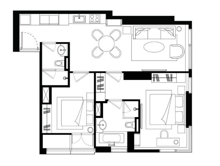 ให้เช่าคอนโดสุขุมวิท อโศก ทองหล่อ : 🔥ให้เช่าด่วน🔥LA CLEF Two - Bedroom Deluxe 75 ตร.ม. ใกล้ BTS ทองหล่อ 150 เมตร ห้องสวยพร้อมเข้าอยู่ + ฟรี Wi-fi + ทำความสะอาด 3 ครั้ง/สัปดาห์ + เลี้ยงสัตว์ได้