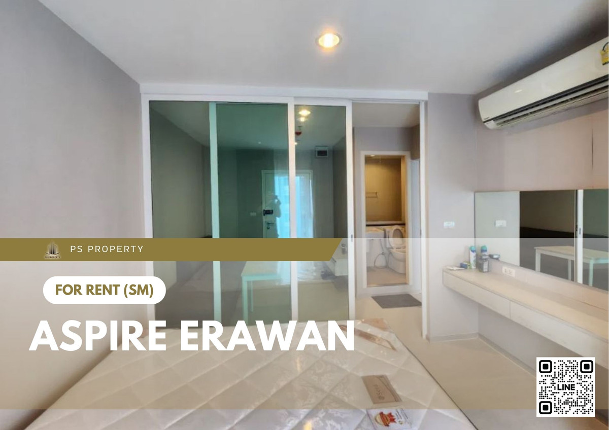 For RentCondoSamut Prakan,Samrong : For Rent ✨ Aspire Erawan ✨ Fully furnished with appliances, near BTS Chang Erawan Station.