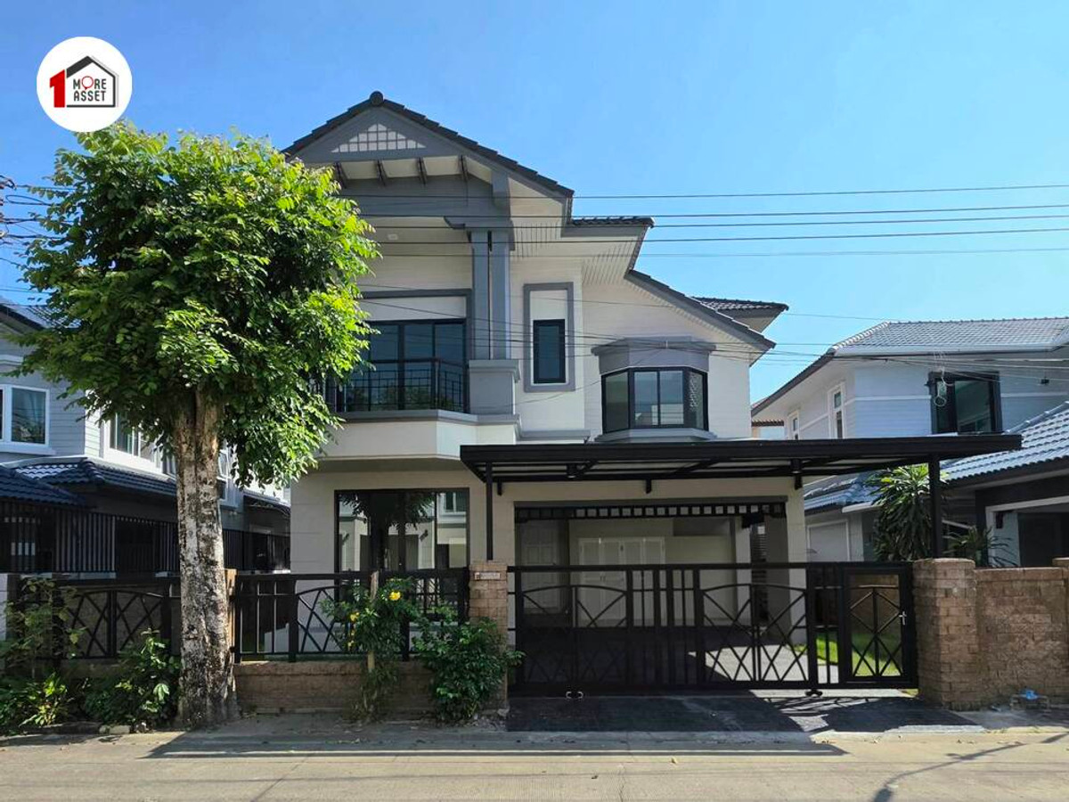 For SaleHouseRattanathibet, Sanambinna : Single house for sale!! Thanasiri Rattanathibet, ready to move in, next to Rattanathibet Road, near the BTS, near the expressway.