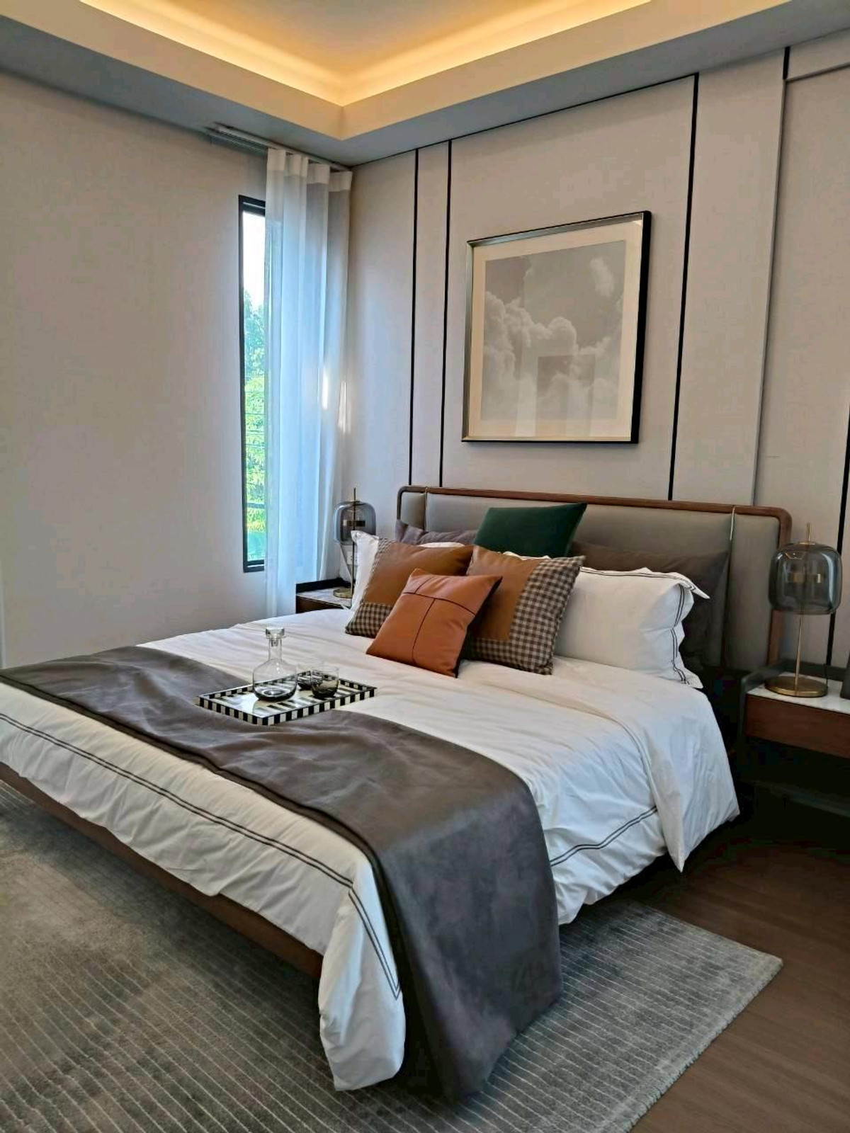 For SaleSamut Prakan,Samrong : The house is decorated and ready to move in. Semi-detached house, detached house function Grand Britannia Bangna-Suvarnabhumi