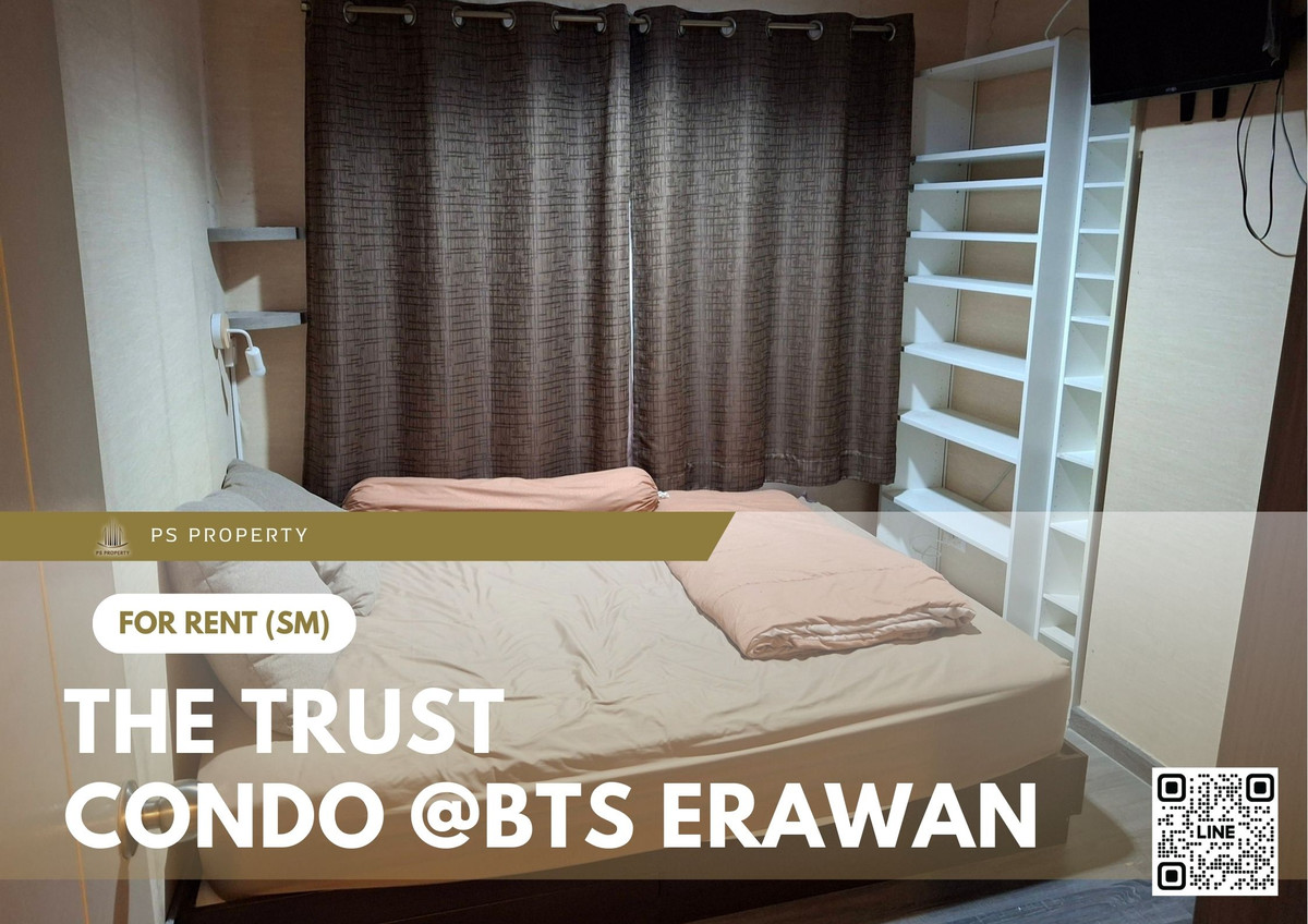 For RentCondoSamut Prakan,Samrong : For Rent ✨ The Trust Condo @BTS Erawan ✨ Fully furnished with appliances. Near BTS Chang Erawan.