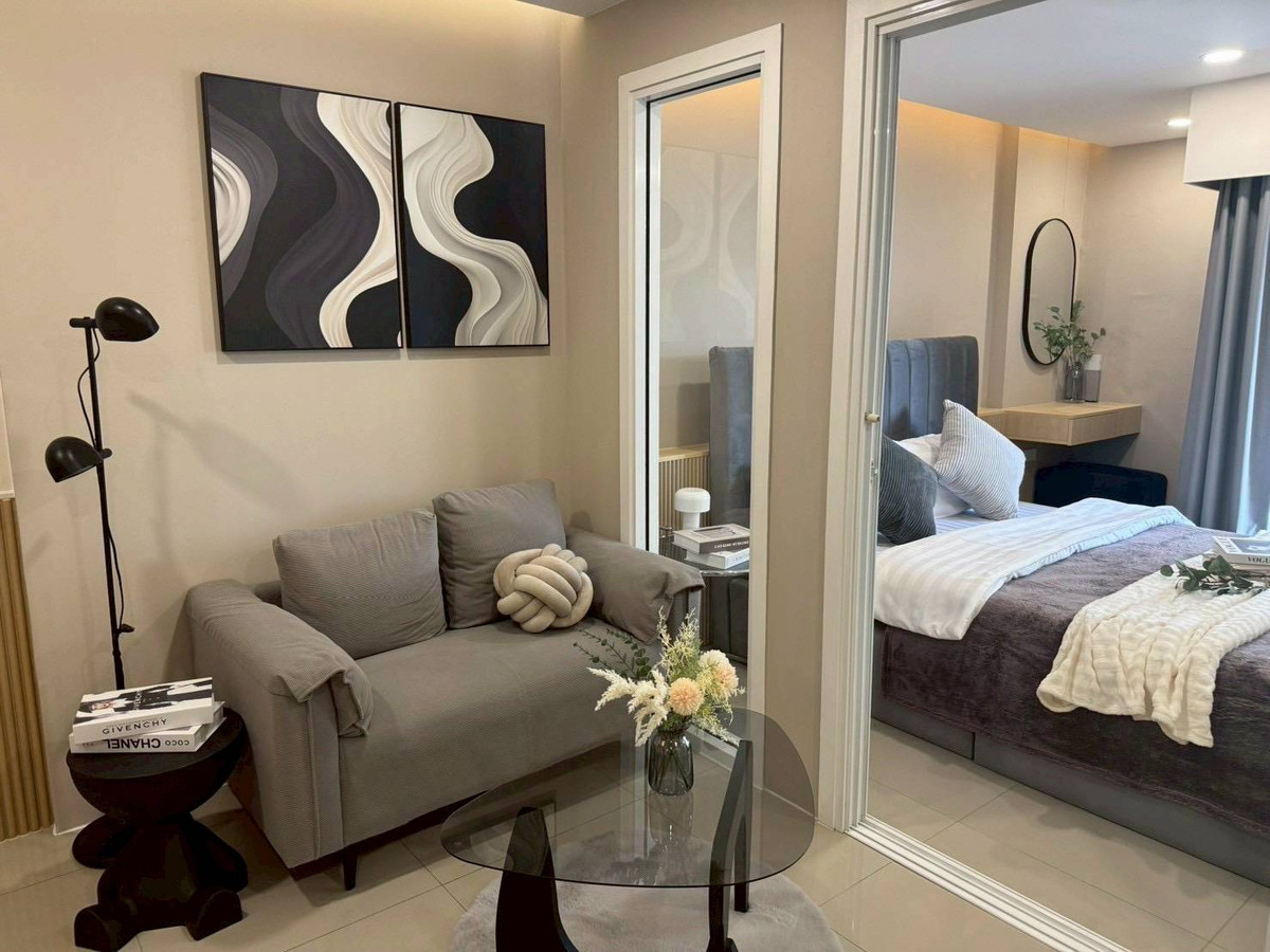 For SaleCondoLadprao101, Happy Land, The Mall Bang Kapi : Selling cheap!! Condo City Villa Lat Phrao 101 | Large room 33 sq m., completely renovated | Selling for only 1.15 million baht, ready to transfer, no tenants attached.