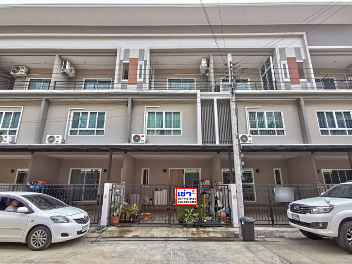 For RentTownhomeNonthaburi, Bang Yai, Bangbuathong : For rent: 3-story townhome, new condition, “VISION SMART LIFE” Bang Phlu-Rattanathibet.