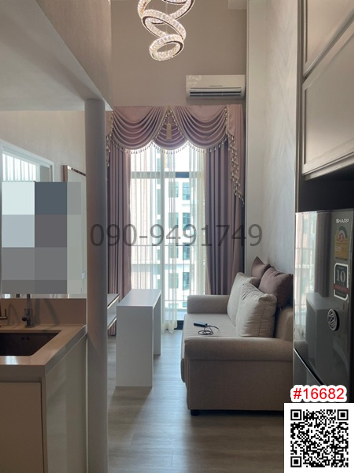 ให้เช่าคอนโดอ่อนนุช อุดมสุข : เช่า คอนโด The sky sukhumvit ห้อง Moff ตึก E ชั้น 21 ใกล้ BTS อุดมสุข