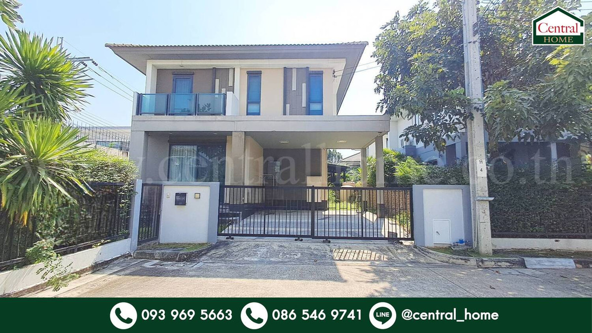 For SaleHouseBangna, Bearing, Lasalle : Single house Burasiri Wongwaen - On Nut, back edge, built-in furniture, cheapest in the project.