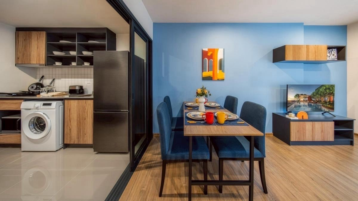 For SaleCondoLadprao, Central Ladprao : 💥Rare Unit for sale, garden view room, 8 rai, special price, The Line Vibe (2 bedrooms, 2 bathrooms, 56 sq m.) only 6.59 MB 📲 095-9299924 (K.Benz)