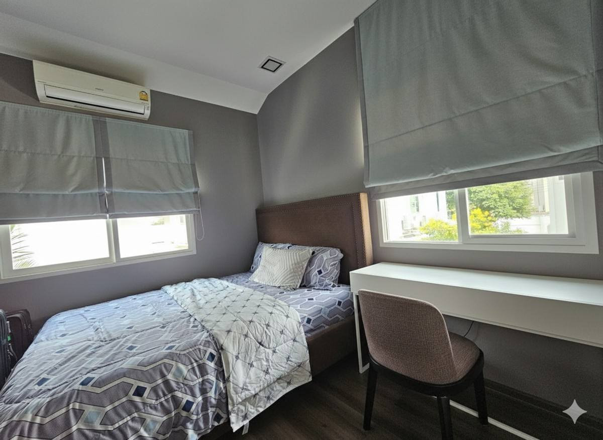 For SaleHouseBangna, Bearing, Lasalle : 80.7 sq m, 4 bedrooms, 5 bathrooms, 2-story detached house, Manthana 2, Bangna Km 7