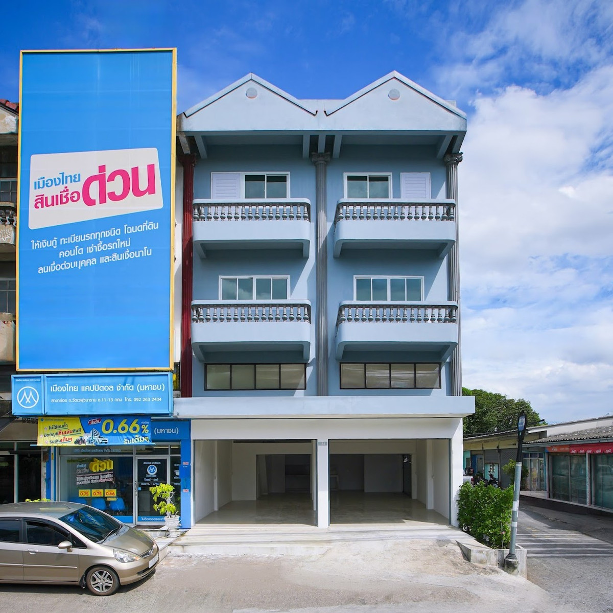 For SaleShop HouseChaengwatana, Muangthong : Shophouse, commercial building, 2 units, Soi Wat Weluwanaram 13 Renovated the whole house.