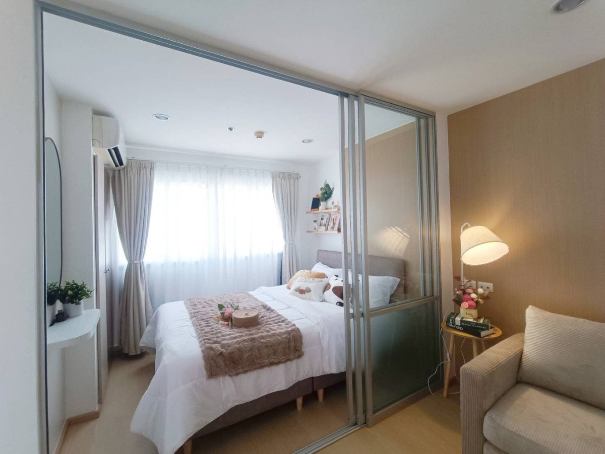 For SaleCondoBangna, Bearing, Lasalle : Cute room, very good view, Building D, 28th floor, airy, cool breeze, renovated, has electrical appliances, near IKEA Bangna.