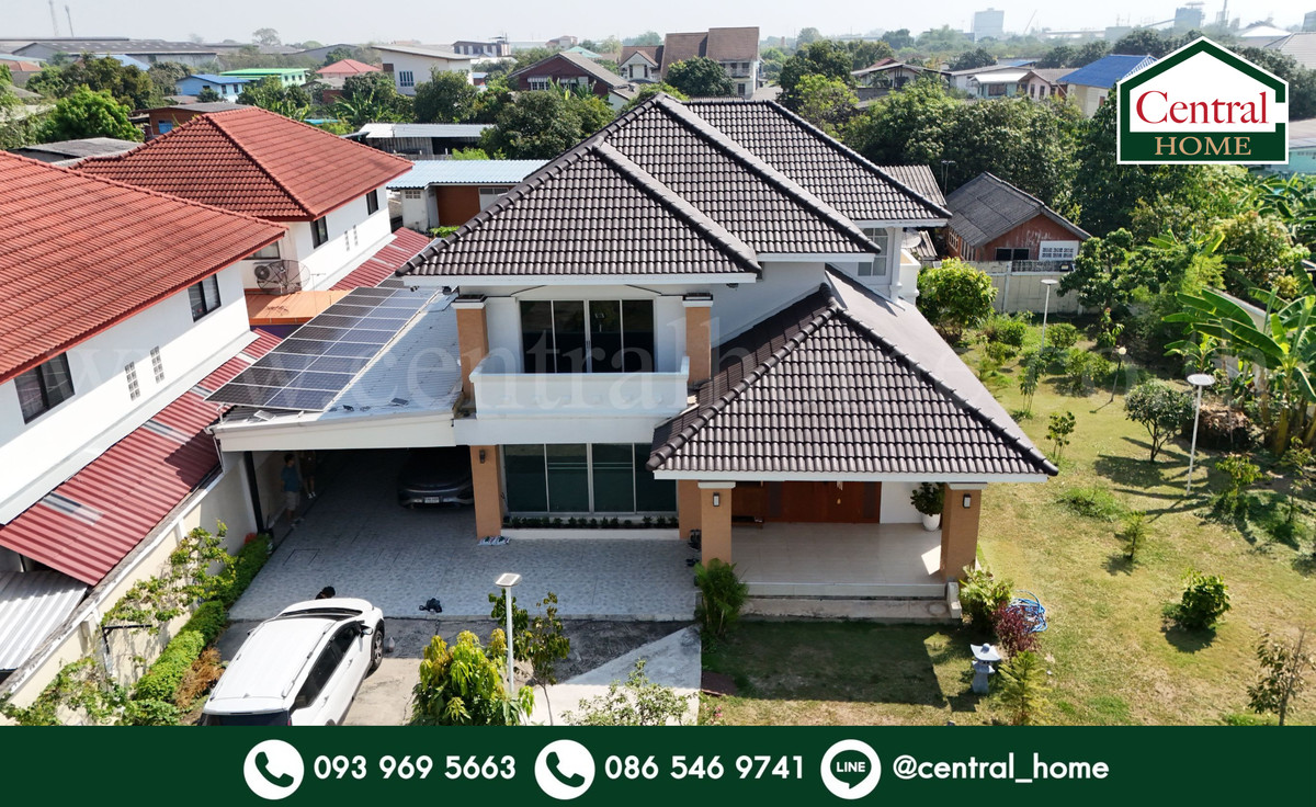 For SaleHousePathum Thani,Rangsit, Thammasat : Single house 300 sq m, Thamsuthee, Pathum Thani, installed solar cells, saves electricity, ready to move in.