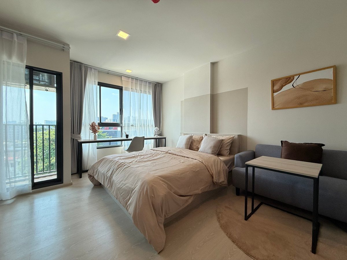 For RentCondoRamkhamhaeng, Hua Mak : 🔥🔥 Condo for rent D Condo Calm Ramkhamhaeng 40 🔥🔥 📍 7th floor, open view, cool breeze, easy on the eyes 🍃