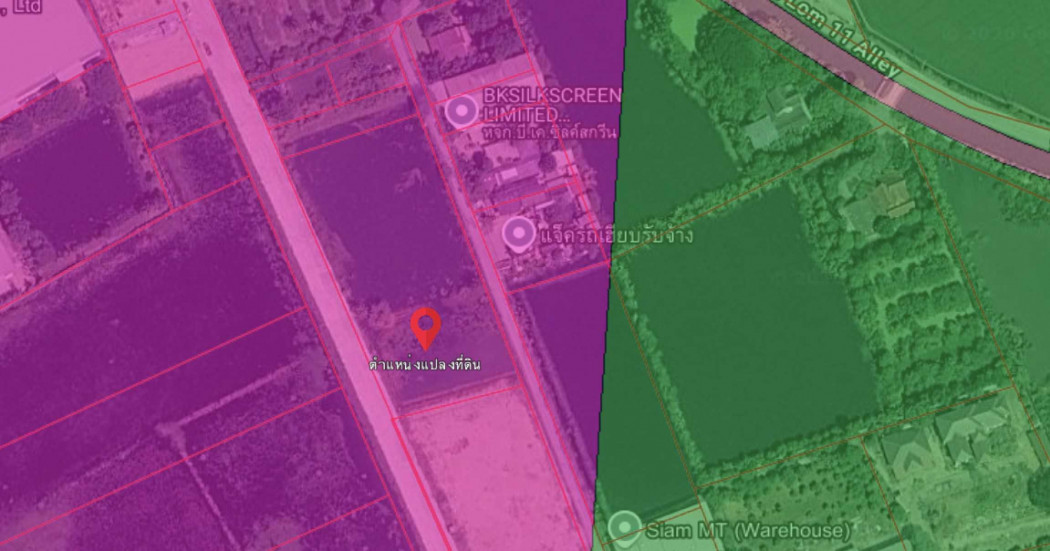 For SaleLandPhutthamonthon, Salaya : Land for sale, zoned purple, in Rai Khing area, 4 rai 1 ngan (approximately 1.6 acres), suitable for industrial use.