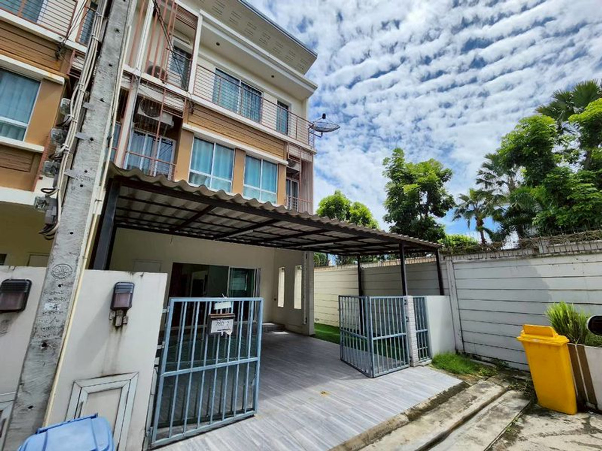 For RentTownhomePattanakan, Srinakarin : K-6760 For rent! Villette City Pattanakarn 38, ready to move in, corner unit, private.